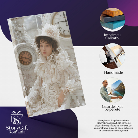 Albul în Modă - Feminitatea Îmbrăcată în Fronseuri și Dantelă de Lux - Pictură Digitală, Marime 40x25CM [1]