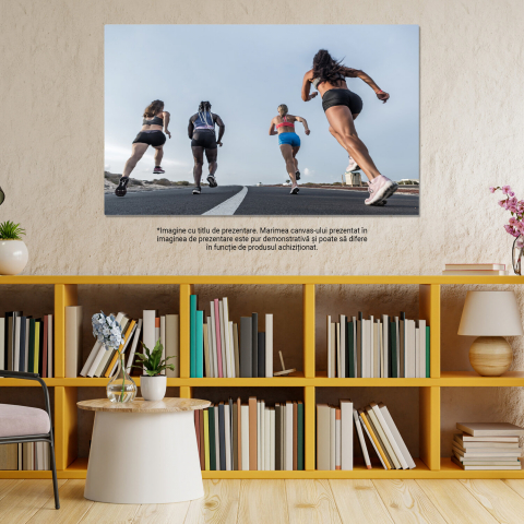 Tablou Canvas Alergare în Aer Liber: Exercițiu și Prietenie, Marime 40x25CM [2]