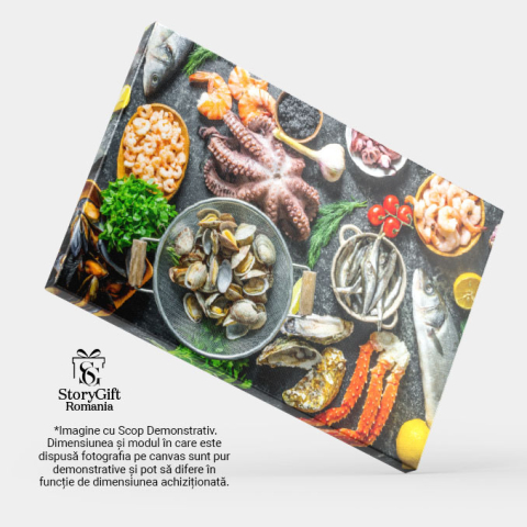 Tablou Canvas Alimente Dietetice Sanatoase  O Varitate de Fructe de Mare Proaspete, O Sursa Bogata de Nutrienti 40x25CM [3]