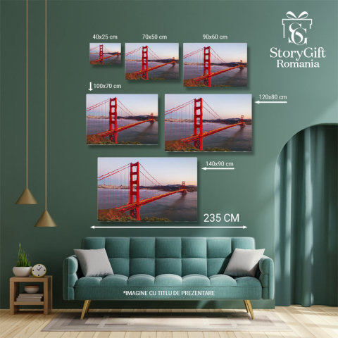 Tablou Canvas Amurg cu Varfuri Montane si Velier peisaj, amurg, varfuri montane, velier, natura 2174 40x25CM [4]