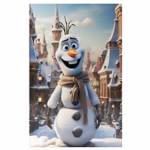 Personaje Desene Animate - Olaf cu Fular Crem - Personaj Disney, Marime 40x25CM
