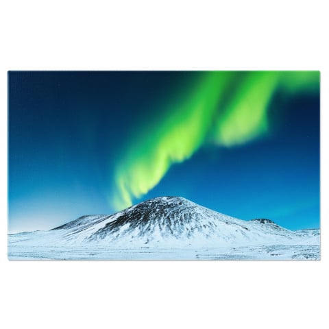 Aurora Boreală - Apariție Aurorii Boreale Peste Munte într-o Noapte Înstelată, Marime 40x25CM