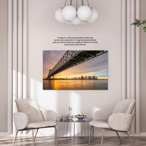 Tablou Canvas: Apus la Los Angeles - Privire Aeriana asupra Infrastructurii Urbane 40x25CM [3]