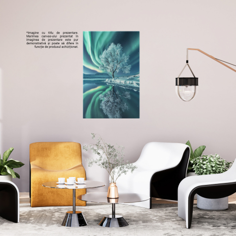 Arborele și Portalul de Lumini Verzi - Visuri Ascunse pe Cer, Marime 40x25CM [2]