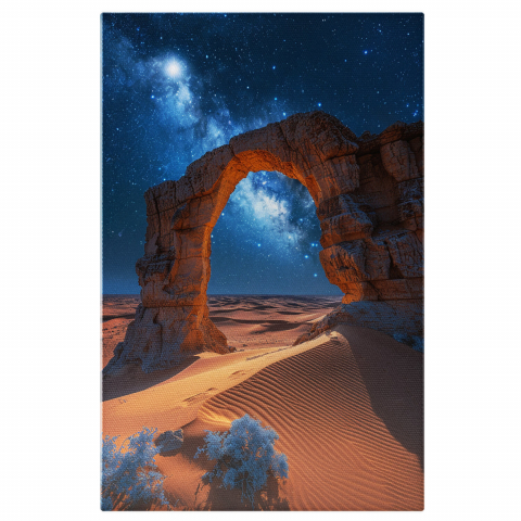 Calea Lactee - Arcada Istorică din Deșert - Cer Întunecat și Instelat, Marime 40x25CM