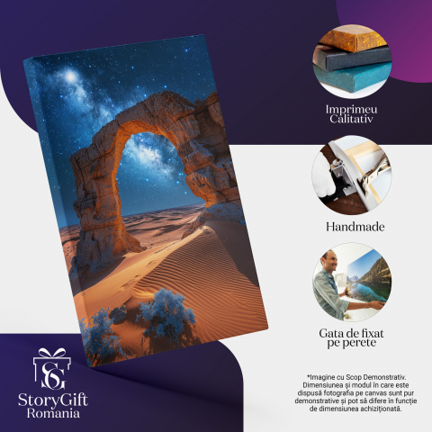 Arcada Istorică din Deșert - Cer Întunecat și Instelat, Marime 40x25CM [1]