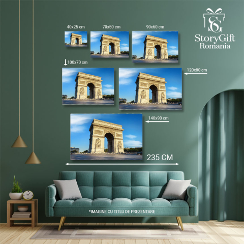 Tablou Canvas Arcul de Triumf, arc, de, triomphe, paris, france, architecture 483 40x25CM [4]