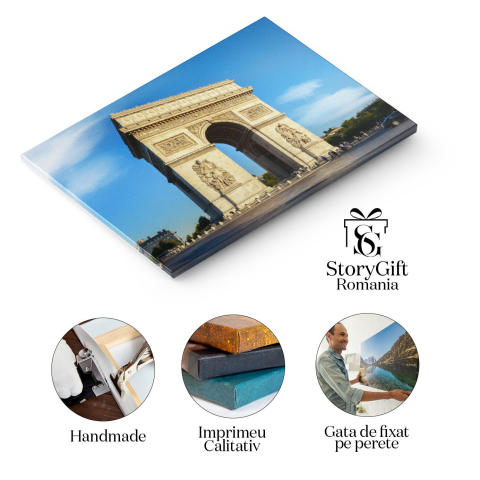 Tablou Canvas Arcul de Triumf, arc, de, triomphe, paris, france, architecture 483 40x25CM [1]