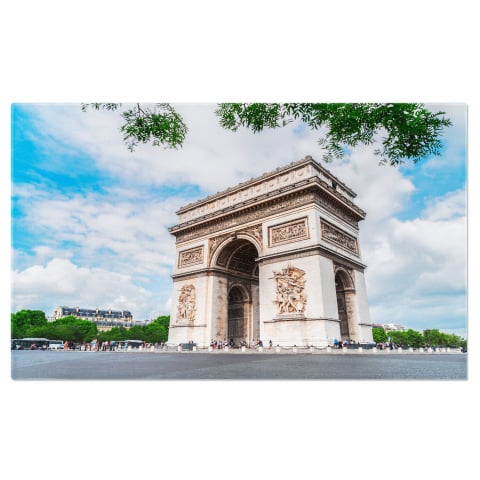 Atracții Turistice - Arcul de Triumf în Paris: Simbolul Eleganței Europene, Marime 40x25CM