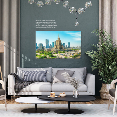 Tablou Canvas: Arhitectura Modernă în Varșovia - Turnul Palatului Culturii și Științei, Marime 40x25CM [3]