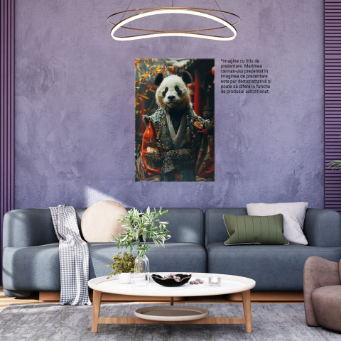 Tablou Canvas - Armura Destinului: Războinicul Urs Panda Care Veghează Secretele Istoriei, Marime 90x60CM [2]