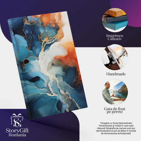 Artă Abstractă - Combinție de Culori pentru Colecționari, Marime 40x25CM [1]