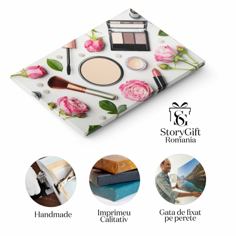 Tablou Canvas: Arta Cosmetică și Machiajul Perfect, Marime 40x25CM [1]