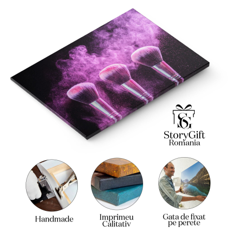 Tablou Canvas - Arta in cosmetice, machiaj, design, frumusete pura 40x25CM [1]