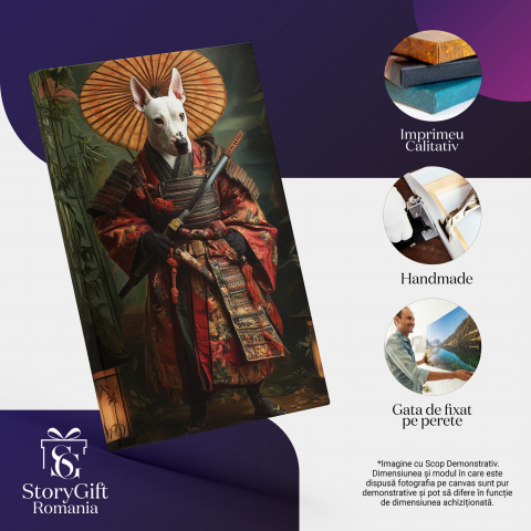  Tablou Canvas Personalizat Asasin Asiatic Cu Sabie Și KimonoMarime 140x90CM [3]