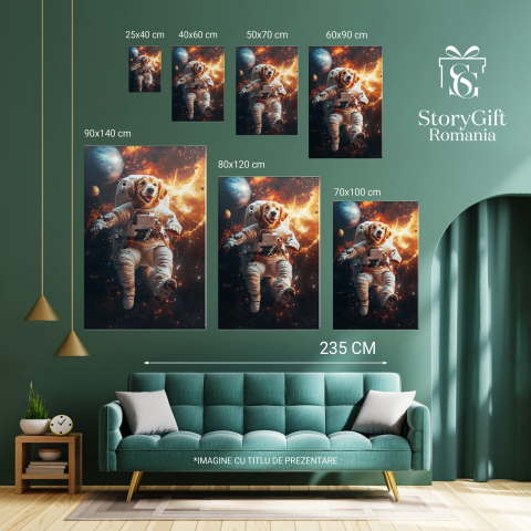 Tablou Canvas Personalizat Astronaut În Spațiu
Marime 90x60CM [5]