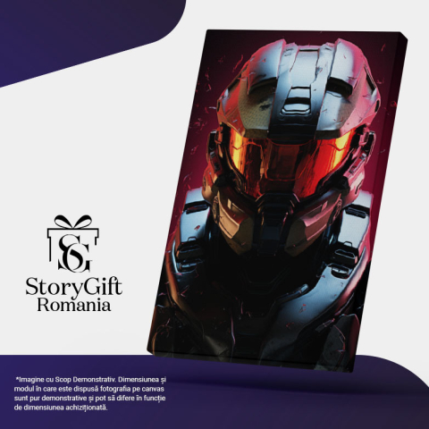 Tablou Canvas:  Astronaut Modern Portretul Aventurierului Spatial - Fotografie Conceptuala Pictura Digitala 40x25CM [4]