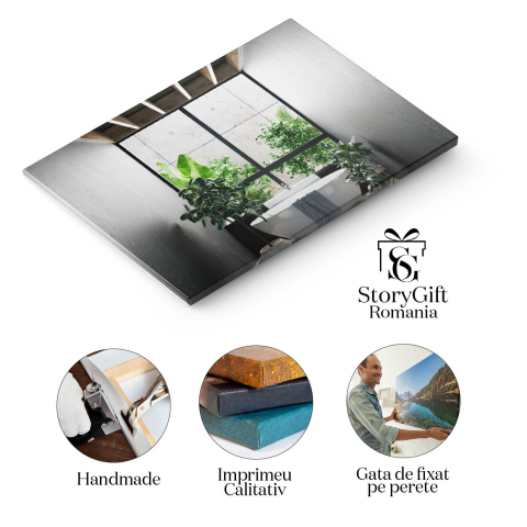 Tablou Canvas - Baie luminoasa, accente marron, design contemporan: bathroom, bright, decor, fashionable 40x25CM [1]