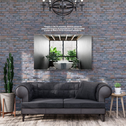 Tablou Canvas - Baie luminoasa, accente marron, design contemporan: bathroom, bright, decor, fashionable 40x25CM [2]