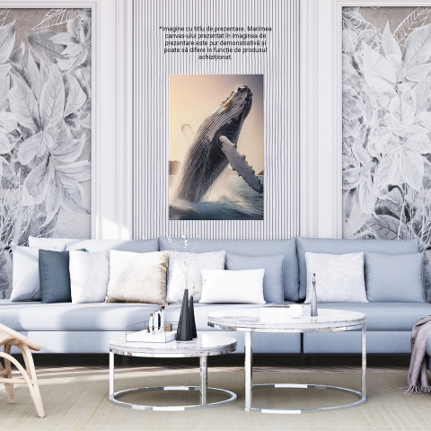 Balena în Apă Mare - Pictură Digitală Acvatică, Marime 40x25CM [3]