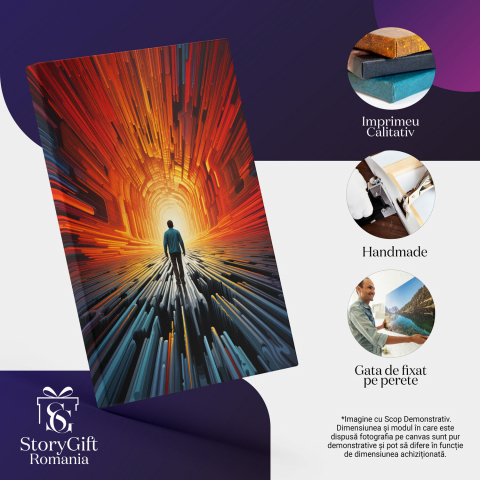 Bărbat pe Drum - Tablou Canvas Abstract, Marime 40x25CM [1]