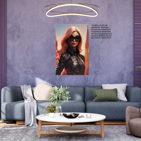 Barbie Spioana Blondă - Artă Digitală în Stil de Modă, Marime 40x25CM [3]