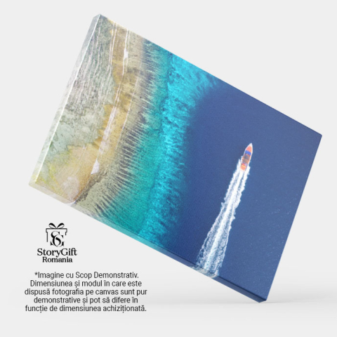 Tablou Canvas Barca Rapida pe Marea Aerala Mare, Barca, Aerial, Var, Ocean 1927 40x25CM [3]