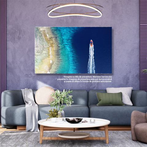 Tablou Canvas Barca Rapida pe Marea Aerala Mare, Barca, Aerial, Var, Ocean 1927 40x25CM [2]