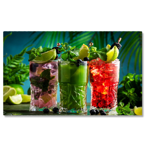 Băuturi - Tablou Canvas: Bauturi Cocktail si Instrumente de Bar 40x25CM