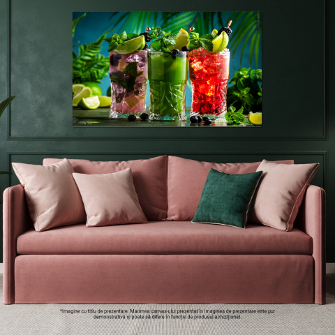 Tablou Canvas Băuturi Cocktail și Instrumente de Bar - Decor Modern pentru Baruri și Bucătării, Marime 40x25CM [3]