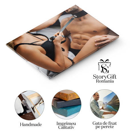 Tablou Canvas: BDSM, legaturi pasionale, cuplu, intimitate, seductie 40x25CM [1]