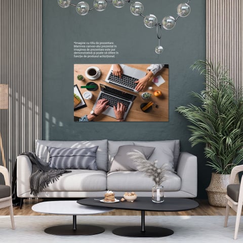 Birou de Afaceri cu Accente de Lemn: Spațiu de Lucru Modern, Marime 40x25CM [2]