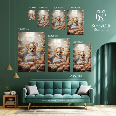 Tablou Canvas Personalizat Bucătar Chef în Patiserie
Marime 40x25CM [5]