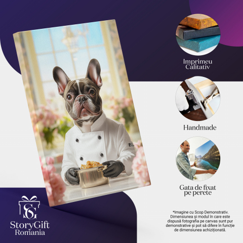 Tablou Canvas Personalizat Bucătar Cheff În Bucătărie Roz
Marime 140x90CM [3]