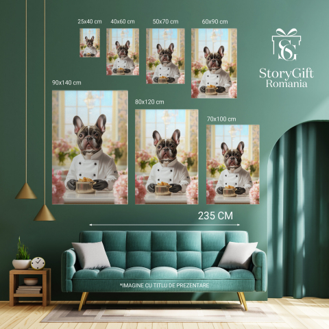 Tablou Canvas Personalizat Bucătar Cheff În Bucătărie Roz
Marime 140x90CM [5]