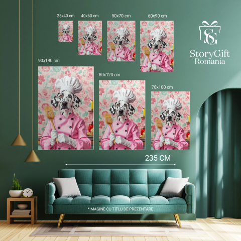 Tablou Canvas Personalizat Bucătar Cheff Halat Roz
Marime 100x70CM [5]