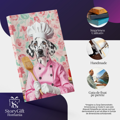 Tablou Canvas Personalizat Bucătar Cheff Halat Roz
Marime 100x70CM [3]