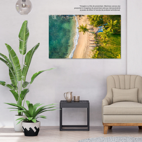 Bucurie la Plajă - Vedere Aeriană la Răsărit de Soare, Marime 40x25CM [2]