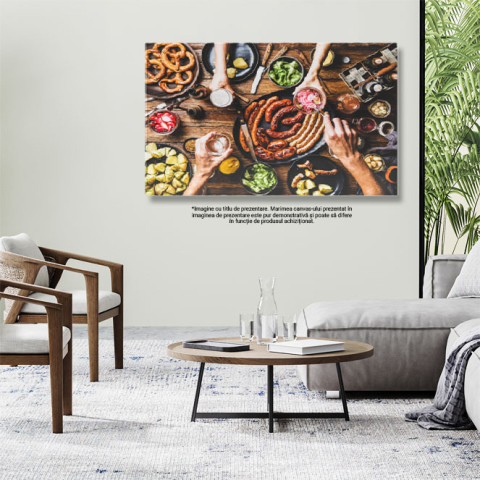 Tablou Canvas: Bucurie si Traditie Bavareza - Bucurie, Gastronomie, Sarbatoare, Bautura 40x25CM [2]