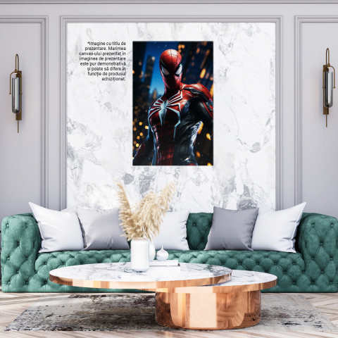 Bust Spider-Man Roșu - Pictură Digitală Animată, Marime 40x25CM [3]