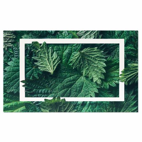 Păduri - Cadru Natural - Sablon Decorativ cu Frunze și Ierburi, Marime 40x25CM