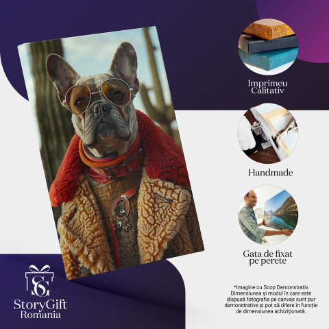 Câinele și Cactusii - Domnul Scund al Conacului în Haine Moderne, Marime 40x25CM [1]