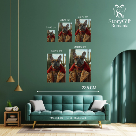 Câinele și Cactusii - Domnul Scund al Conacului în Haine Moderne, Marime 40x25CM [3]