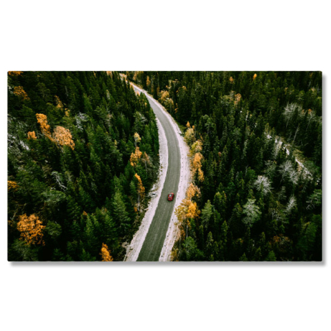 Peisaje cu Drona - Tablou Canvas - Calatorie prin Europa: drumuri, paduri si culori de toamna 40x25CM