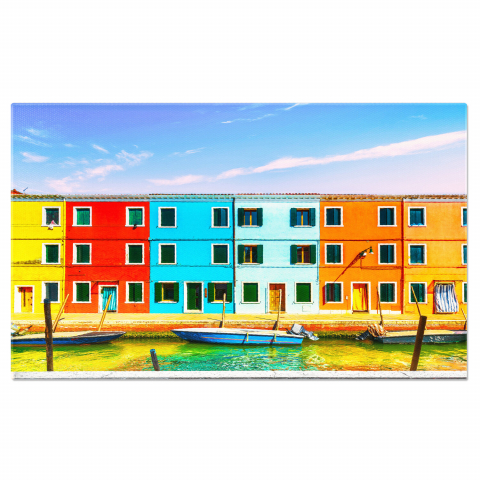 Oraș - Canalele Colorate ale Insulei Burano – Tablou Canvas, Marime 40x25CM