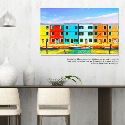 Canalele Colorate ale Insulei Burano – Tablou Canvas, Marime 40x25CM [2]