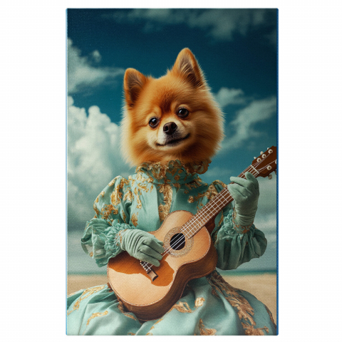 Hobby - Tablou Canvas Personalizat Cântăreață Chitară pe Plajă
Marime 40x25CM