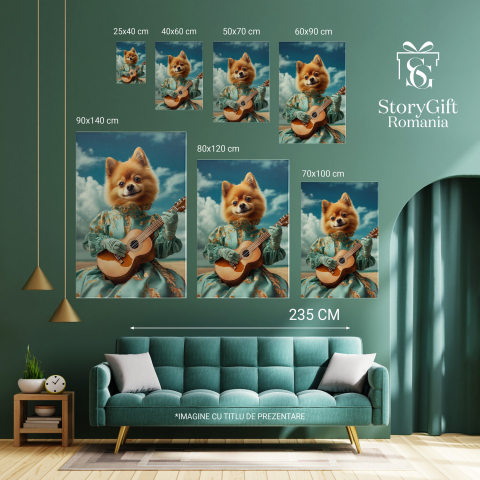 Tablou Canvas Personalizat Cântăreață Chitară pe Plajă
Marime 40x25CM [5]