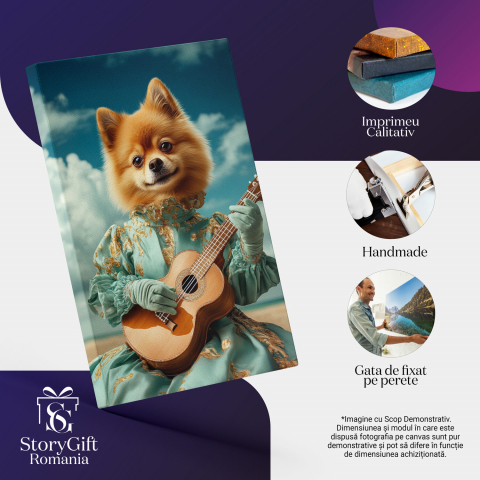 Tablou Canvas Personalizat Cântăreață Chitară pe Plajă
Marime 40x25CM [3]