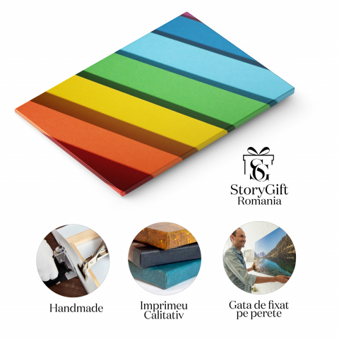 Tablou Canvas: Eleganța unei Cărți Poștale în Nuanțe Purpurii, Marime 40x25CM [1]